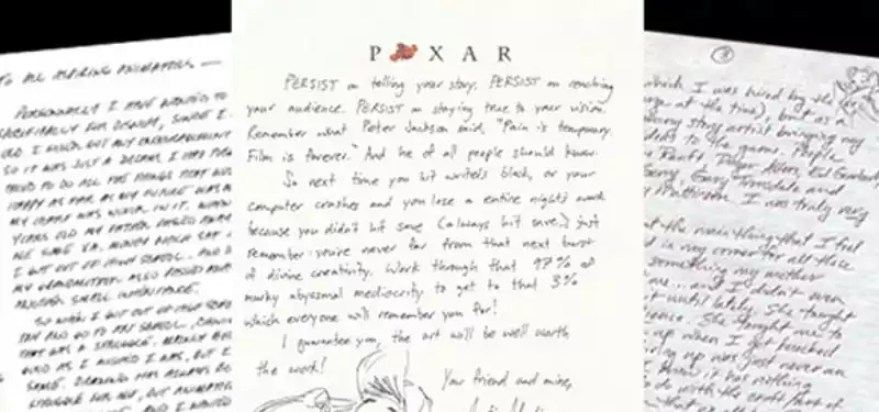 Read inspirational handwritten letters from animators to young artists