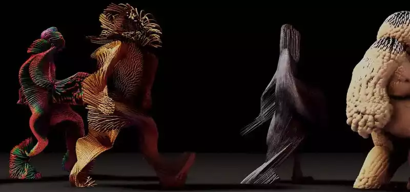 Watch the whimsical CG creatures parade on your screen forever in "Infinity